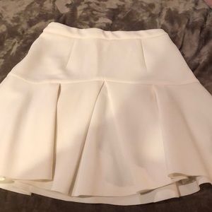 Fashion Nova white pleated skirt